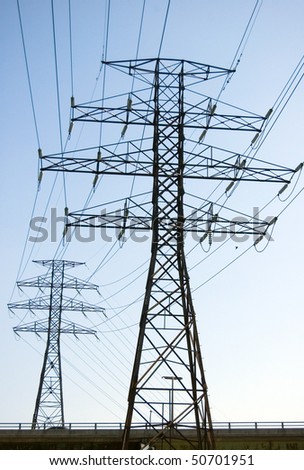 silhuette , pylon against sky , electricity industry