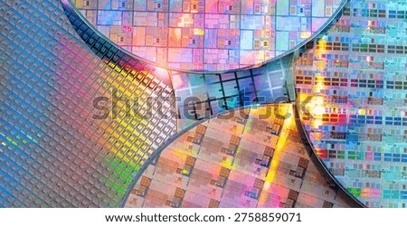 Silicon semiconductor wafer used in electronics, slice or substrate slice of crystalline silicon