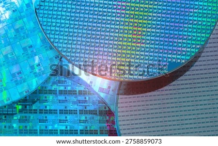 Silicon semiconductor wafer used in electronics, slice or substrate slice of crystalline silicon
