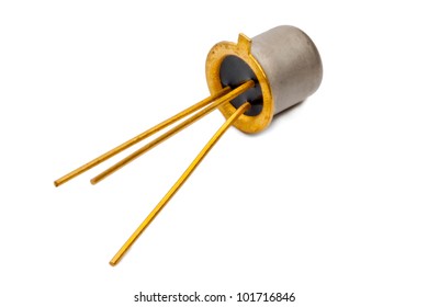 The Silicon Transistor On A White Background