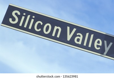 Silicon Valley sign against the sky (Slightly grainy, best at smaller sizes)