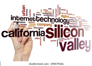 Silicon valley word cloud concept