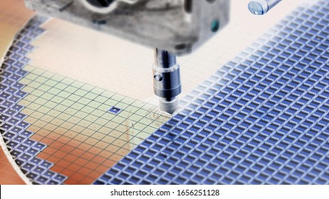 Silicon wafer negative color in machine in semiconductor manufacturing          