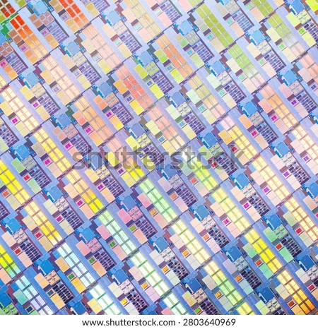 Silicon Wafers and Microcircuits of semiconductor material,used in electronics for the fabrication of integrated circuits 