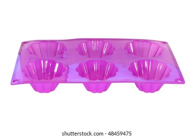 Silicone Baking Pan Under The White Background