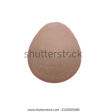 Silicone Breast Prosthesis isolated on white background. 