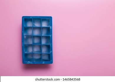 Silicone Ice Cube Tray, Flat Lay Composition