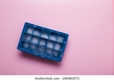 Silicone Ice Cube Tray, Flat Lay Composition