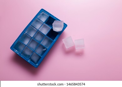 Silicone Ice Cube Tray, Flat Lay Composition