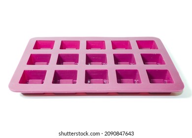 Silicone Ice Cube Tray With White Background