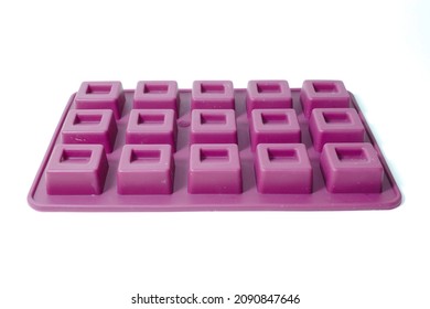 Silicone Ice Cube Tray With White Background