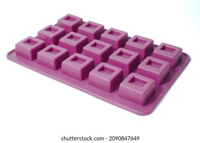 Silicone Ice Cube Tray With White Background