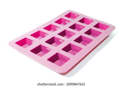 Silicone Ice Cube Tray With White Background