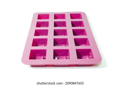 Silicone Ice Cube Tray With White Background