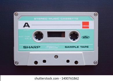 Silivri, Istanbul / Turkey 05 18 2019:  Vintage Colorful Audio Casette. Isolated