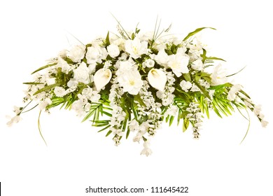 Silk Casket Cover Funeral Flower Arrangement