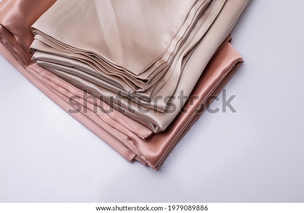 Silk pillow cover,\
folded silk cushion case