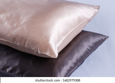
Silk Pillow For Sleeping On A White Background