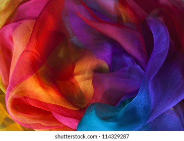 Silk Rainbow Scarf