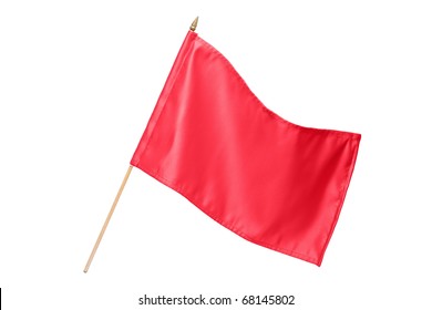 Silk Red Flag Isolated On White Background