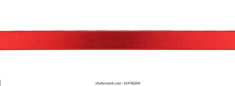 Silk Red Ribbon Isolated On White