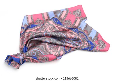 Silk Scarf Isolated On White