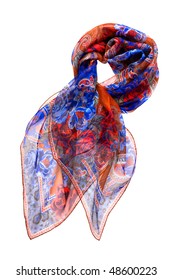 Silk Scarf Isolated On White