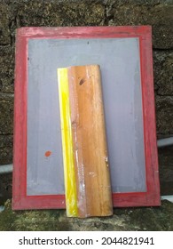 Silk Screen Frame And Squeegee