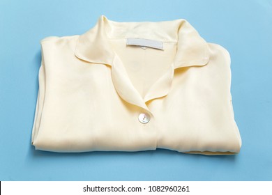 Silk Sleepwear On Blue Background