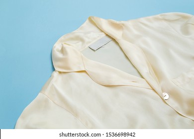 Silk Sleepwear On Blue Background