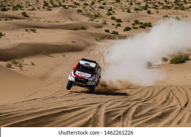 Silk Way Rally In Russia, Mongolia, China. 6/16 July 2019. Nasser Al Attiyah And Mathieu Baumel, Toyota Hilux, Winners At Silk Way Rally 2019.