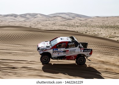 Silk Way Rally In Russia, Mongolia, China. 6/16 July 2019. Nasser Al Attiyah And Mathieu Baumel, Toyota Hilux, Winners At Silk Way Rally 2019.