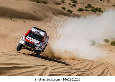 Silk Way Rally In Russia, Mongolia, China. 6/16 July 2019. Nasser Al Attiyah And Mathieu Baumel, Toyota Hilux, Winners At Silk Way Rally 2019.