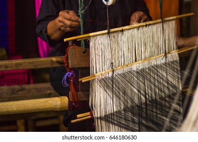 Silk Weaving At North Thailand.