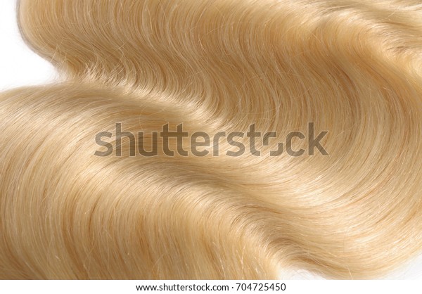 Silky Body Wavy Blonde Virgin Human Stock Photo Edit Now 704725450
