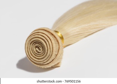 Silky straight golden blonde human hair weaves extension bundles