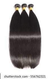 Silky Straight Natural Black Human Hair Extensions Bundles