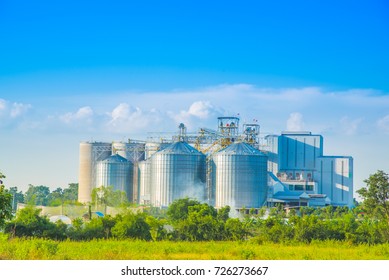 Silo In Food Factory.