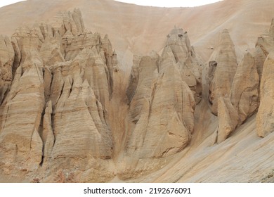 Siltstone And Sandstone Cliff In Northern India 