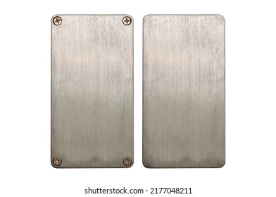 Silver aluminum enclosure, Aluminium enclosure for electronics parts, Front and Back of enclosure, guitar pedal