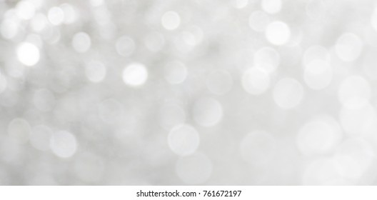 Silver background Abstract Bokeh Christmas. - Shutterstock ID 761672197