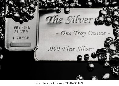 Silver bars pure casting silver shots precious metal asset