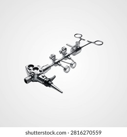 Silver bicycle chainring with multiple teeth and mounting holes on white background