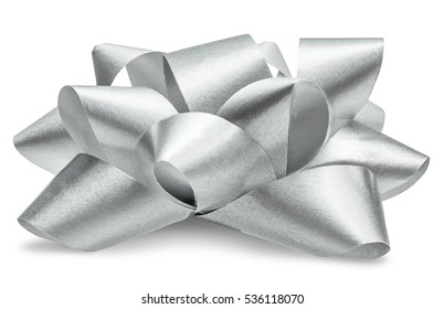 Silver Bow Isolated With Path