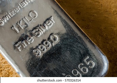 Silver Bullion Bar. 1 Kilo Fine Silver Bar.