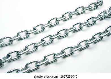 Silver Chain On White Background