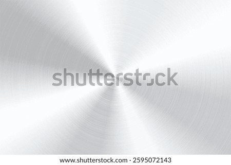 Silver circular pattern background with metallic shine
