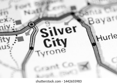 Silver City. New Mexico. USA On A Map