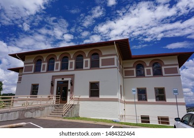 Silver City, New Mexico USA - July 30, 2019: Historic Fleming Hall, At Western New Mexico University, Built In 1917 As The Gymnasium And Science Department, Now Houses The WNMU Museum