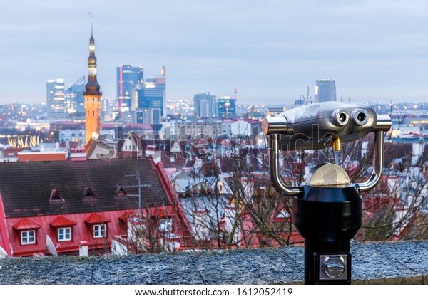 Silver Colored Viewing Machine Viewpoint Old Stock Photo 1612052419 ...